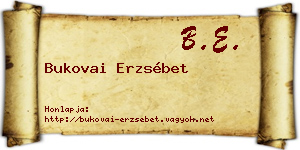 Bukovai Erzsébet névjegykártya